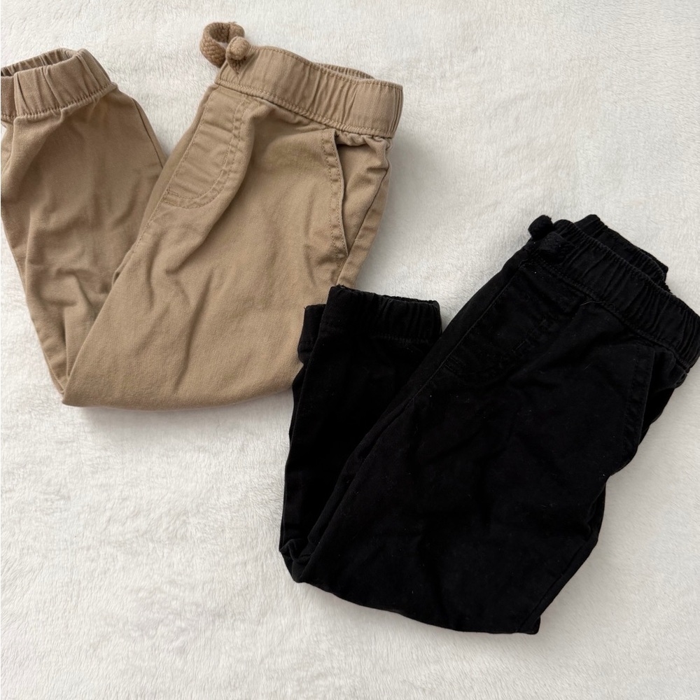 Black and Khaki Garanimals Toddler Pants